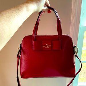 Red Leather Kate Spade Crossbody Bag